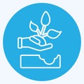 Icon Replant. related to Environment symbol. blue eyes style. simple illustration. conservation. earth. clean