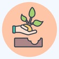 Icon Replant. related to Environment symbol. color mate style. simple illustration. conservation. earth. clean