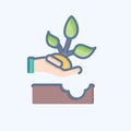 Icon Replant. related to Environment symbol. doodle style. simple illustration. conservation. earth. clean