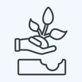 Icon Replant. related to Environment symbol. line style. simple illustration. conservation. earth. clean
