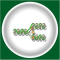 Icon replication DNA on white plate Royalty Free Stock Photo