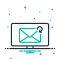 Mix icon for Replied, answer and email Royalty Free Stock Photo