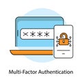 Multi-Factor Authentication Icon. Vector Design Royalty Free Stock Photo