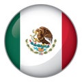 Icon representing button Mexico flag. Ideal for catalogs of institutional