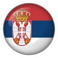 Icon representing button Serbia flag. Ideal for catalogs of institutional materials Royalty Free Stock Photo