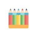 Color Pencil Icon for Art Education Royalty Free Stock Photo