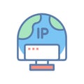 Icon Representing IP Addresses Royalty Free Stock Photo