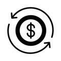 Icon representing a refund or return of money Royalty Free Stock Photo