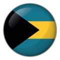 Icon representing round button flag of Bahamas