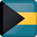Icon representing square button flag of Bahamas