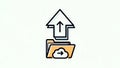 A simple icon illustrating cloud storage and data transfer Royalty Free Stock Photo