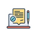 Color illustration icon for Request, appeal and requisition