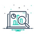 Mix icon for Research, data and explore Royalty Free Stock Photo