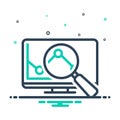 mix icon for Research, investigation and checkout Royalty Free Stock Photo