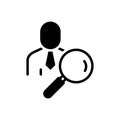 Black solid icon for Researcher, finder and discoverer