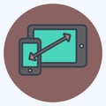 Icon Responsiveness. suitable for Programming symbol. color mate style. simple design editable. design template vector. simple