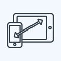 Icon Responsiveness. suitable for Programming symbol. line style. simple design editable. design template vector. simple symbol