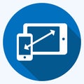Icon Responsiveness. suitable for Programming symbol. long shadow style. simple design editable. design template vector. simple
