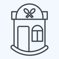 Icon Restaurant. related to Icon Building symbol. line style. simple design editable. simple illustration