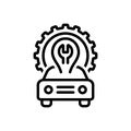 Black line icon for Restructuring, reconstruct and reshuffle
