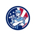 American Air-Con Serviceman USA Flag Icon