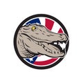 American Alligator USA Flag Icon