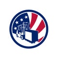 American Logistics USA Flag Icon Royalty Free Stock Photo