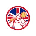 British Locksmith Union Jack Flag Icon Royalty Free Stock Photo