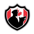 Canadian Police Canine Team Crest Royalty Free Stock Photo