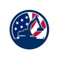 American Excavator USA Flag Icon