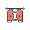 Color illustration icon for Reveal, let out and expose