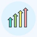 Icon Revenues. suitable for digital web symbol. color mate style. simple design editable. design template vector. simple symbol