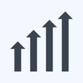 Icon Revenues. suitable for digital web symbol. glyph style. simple design editable. design template vector. simple symbol