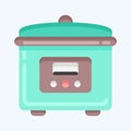 Icon Rice Cooker. suitable for Kitchen Appliances symbol. flat style. simple design editable. design template vector. simple Royalty Free Stock Photo