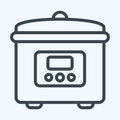 Icon Rice Cooker. suitable for Kitchen Appliances symbol. line style. simple design editable. design template vector. simple Royalty Free Stock Photo