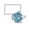 An icon of rickettsia mascot design style bring a board Royalty Free Stock Photo