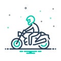 Mix icon for Riding, bike and helmet Royalty Free Stock Photo