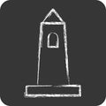 Icon Rish Round Tower. related to Ireland symbol. chalk Style. simple design editable. simple illustration Royalty Free Stock Photo