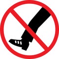 Icon road sign prohibiting walking on the lawn or treading Royalty Free Stock Photo