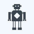 Icon Robotics. suitable for data analytics symbol. glyph style. simple design editable. design template vector. simple symbol
