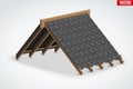 Icon of Roof with shingles bitumen roofing cover