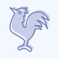 Icon Rooster. related to Domestic Animals symbol. simple design editable. simple illustration