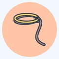 Icon Rope. suitable for Wild West symbol. color mate style. simple design editable. design template vector. simple symbol