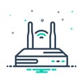 Mix icon for Routers, network and wireless Royalty Free Stock Photo
