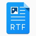 RTF flat style file type pictogram