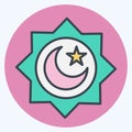 Icon Rub el Hizb. related to Ramadan symbol. color mate style. simple design editable. simple illustration