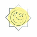 Icon Rub el Hizb. related to Ramadan symbol. Color Spot Style. simple design editable. simple illustration