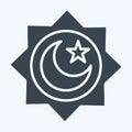 Icon Rub el Hizb. related to Ramadan symbol. glyph style. simple design editable. simple illustration