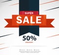 Icon Sale and special offer. 50% off. Vector illustration.