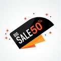 Icon Sale and special offer. 50% off. Vector illustration.